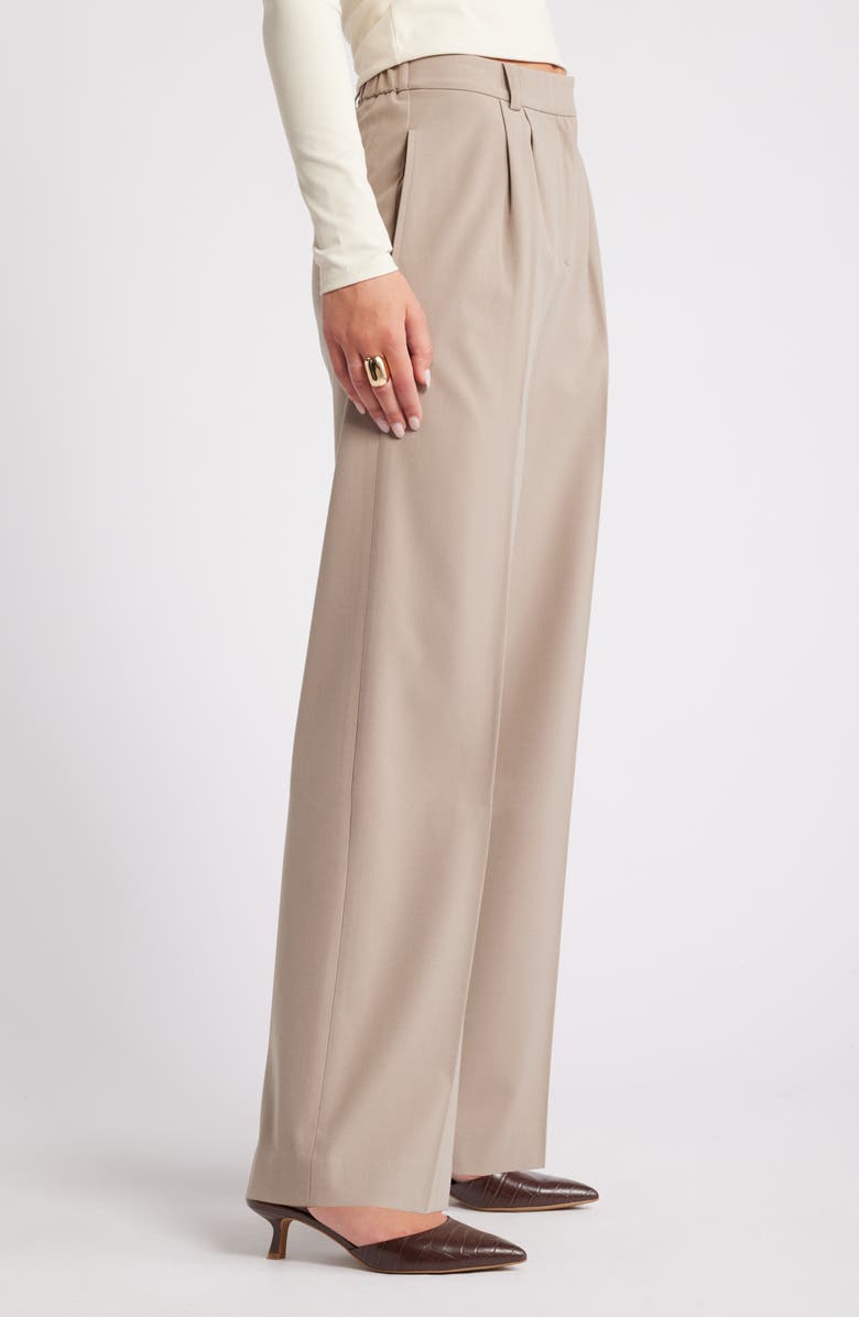 Open Edit Wide Leg Pants, Alternate, color, Grey Chia