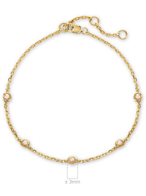 Devata Freshwater Pearl Chain Bracelet In Gold