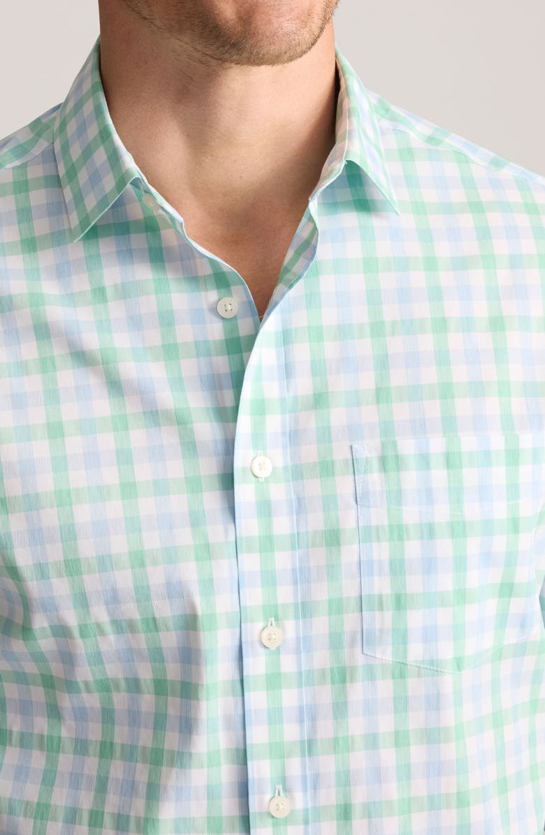 UNTUCKit Kilpatrick Check CottonTek<sup>™</sup> Performance Button-Up Shirt, Alternate, color, Green Blue