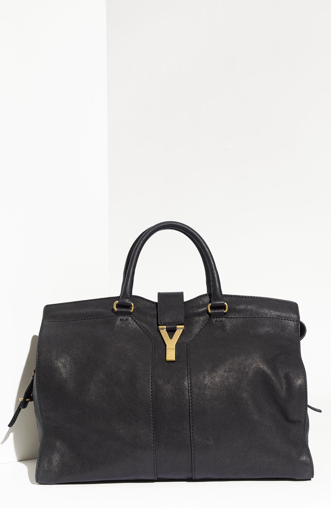 Yves Saint Laurent 'Cabas Chyc - Large' Leather Satchel, Main, color, 