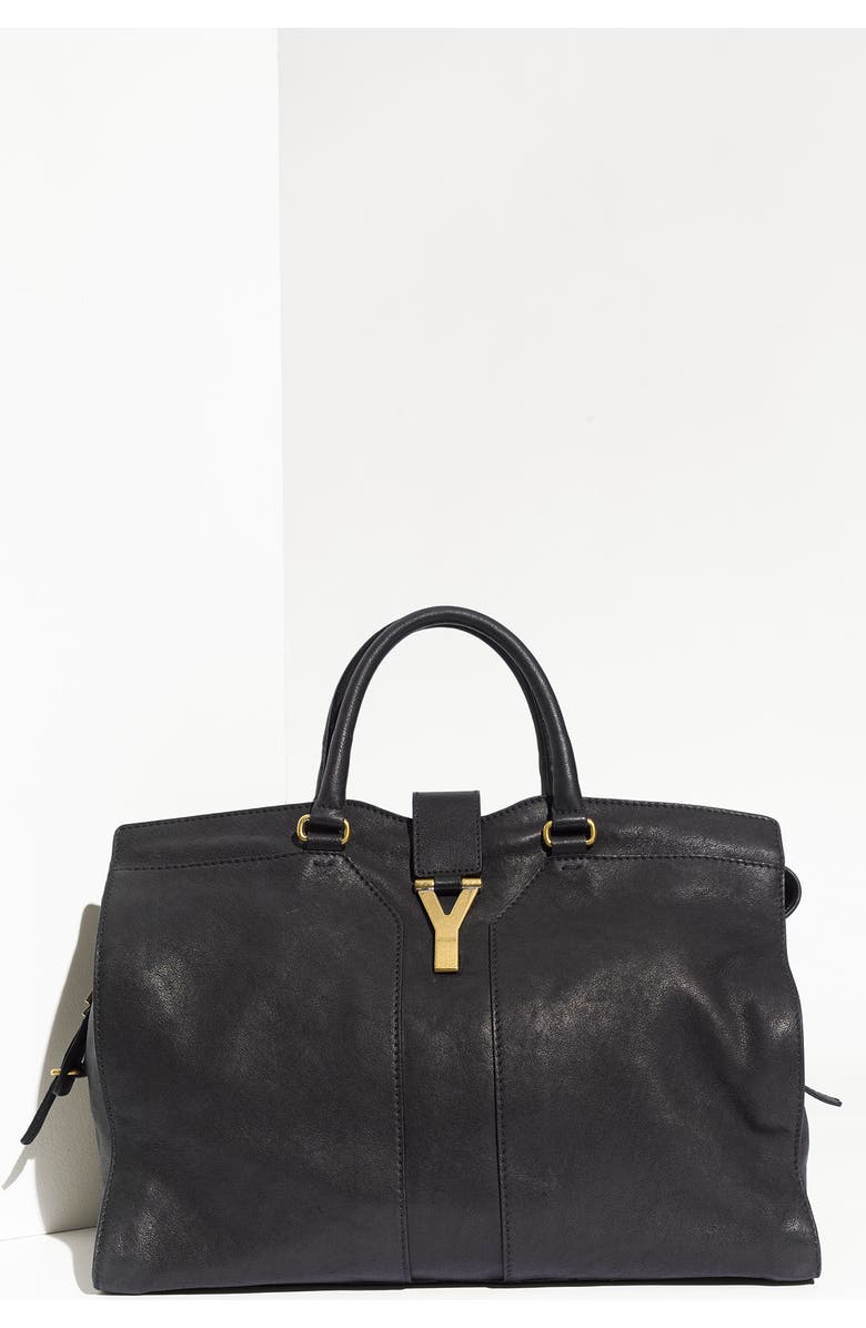 Yves Saint Laurent 'Cabas Chyc - Large' Leather Satchel, Main, color,