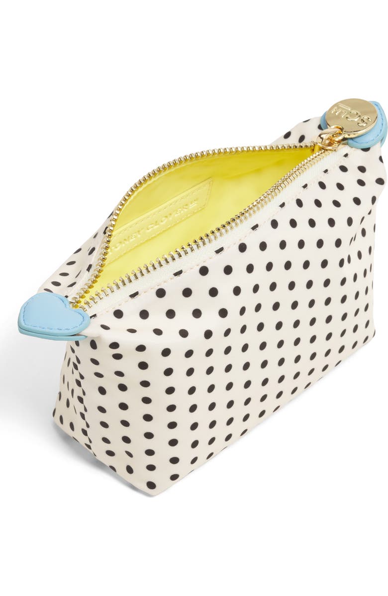 Stoney Clover Lane Nylon Dot Print Pouchette, Alternate, color, Small Dot Black Base