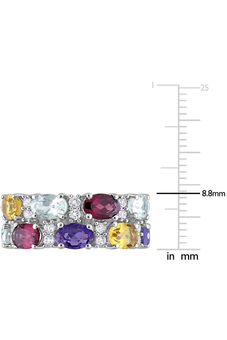 Multi-Gemstone Band Ring Sterling Silver, Alternate, color, Multi-Gemstone