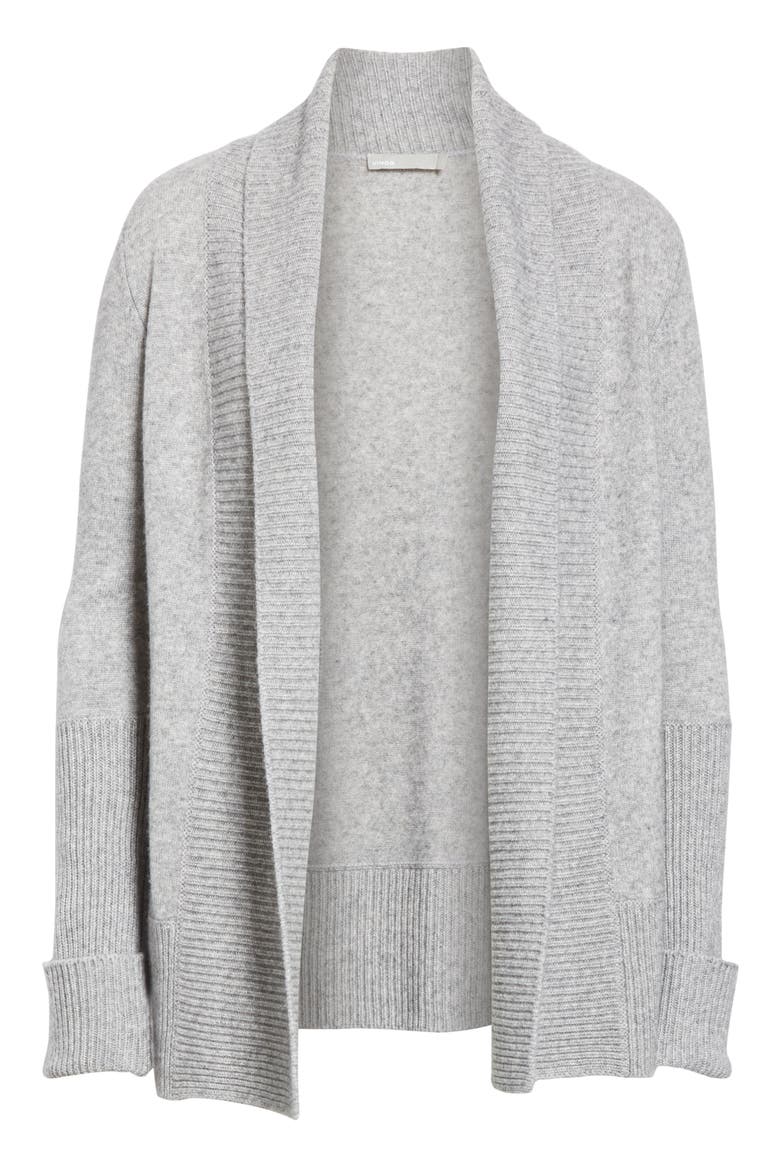 Wool & Cashmere Cardigan, Alternate, color, H STEEL