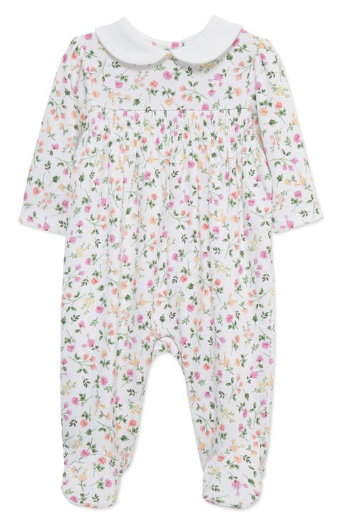 Scatter Floral Pima Cotton Footie (Baby) (Nordstrom Exclusive)