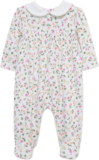 Scatter Floral Pima Cotton Footie