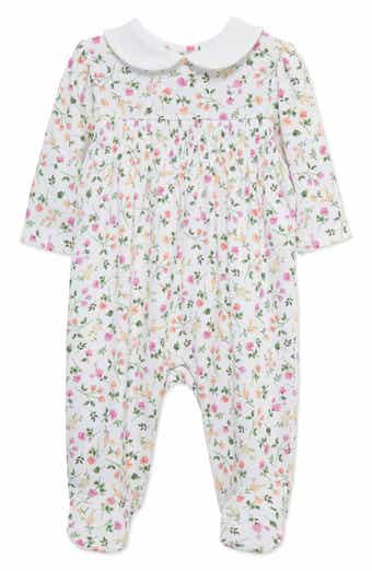 Little Me Scatter Floral Pima Cotton Footie