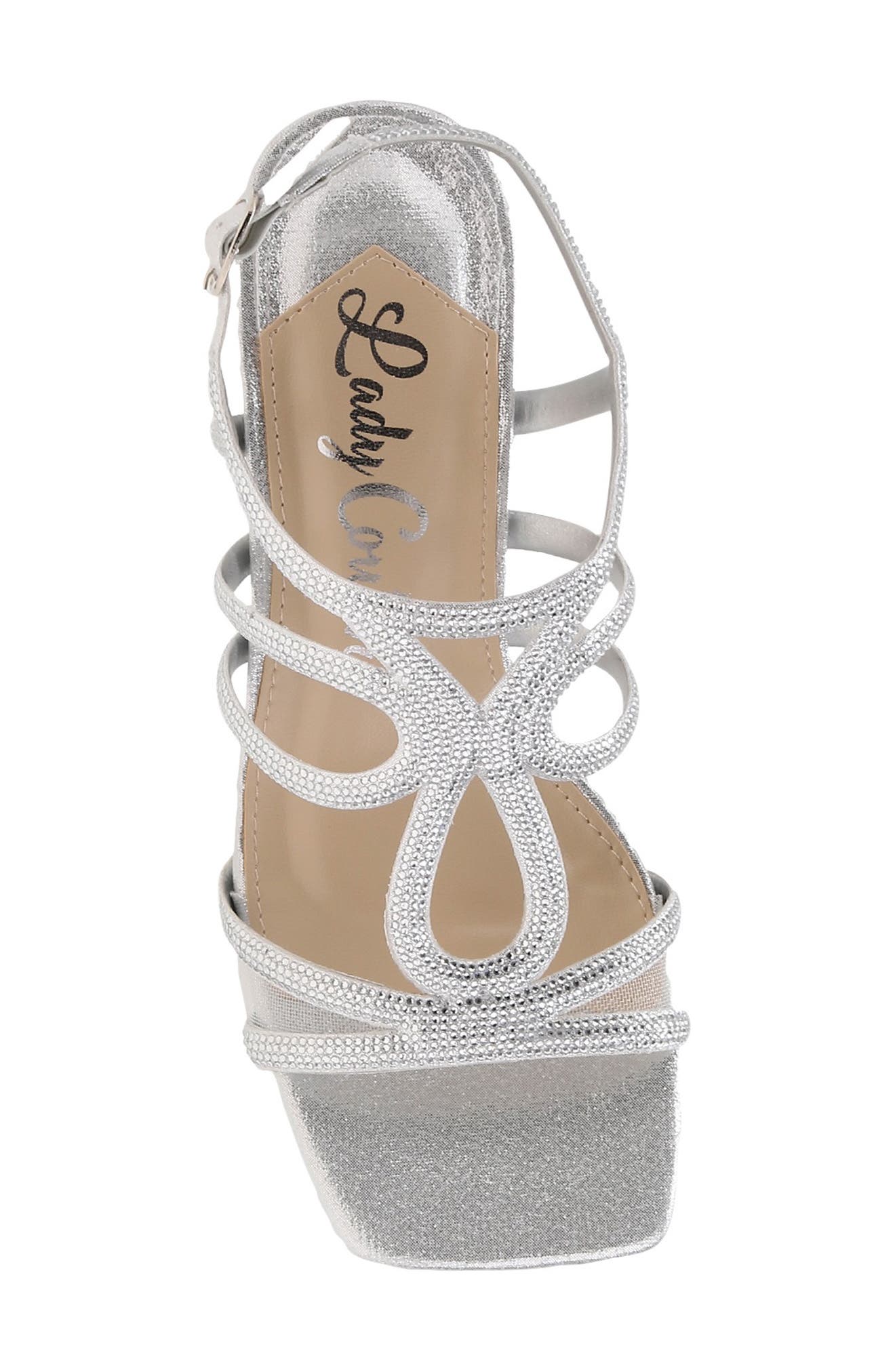 LADY COUTURE Devine Sandal, Alternate, color, Silver