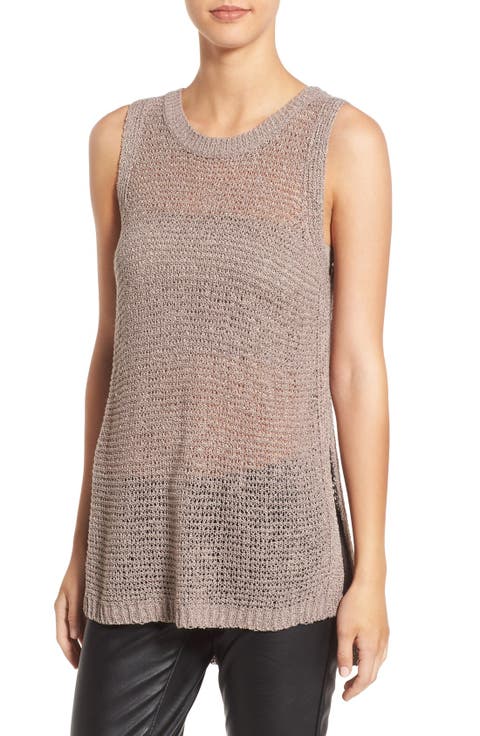 Side Slit Sweater Tank