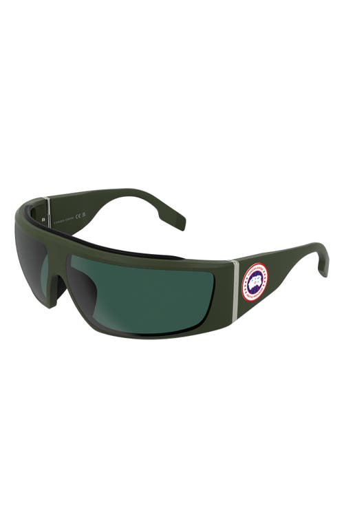 Canada Goose Hero 76mm Mask Sunglasses In Matte Dark Sage