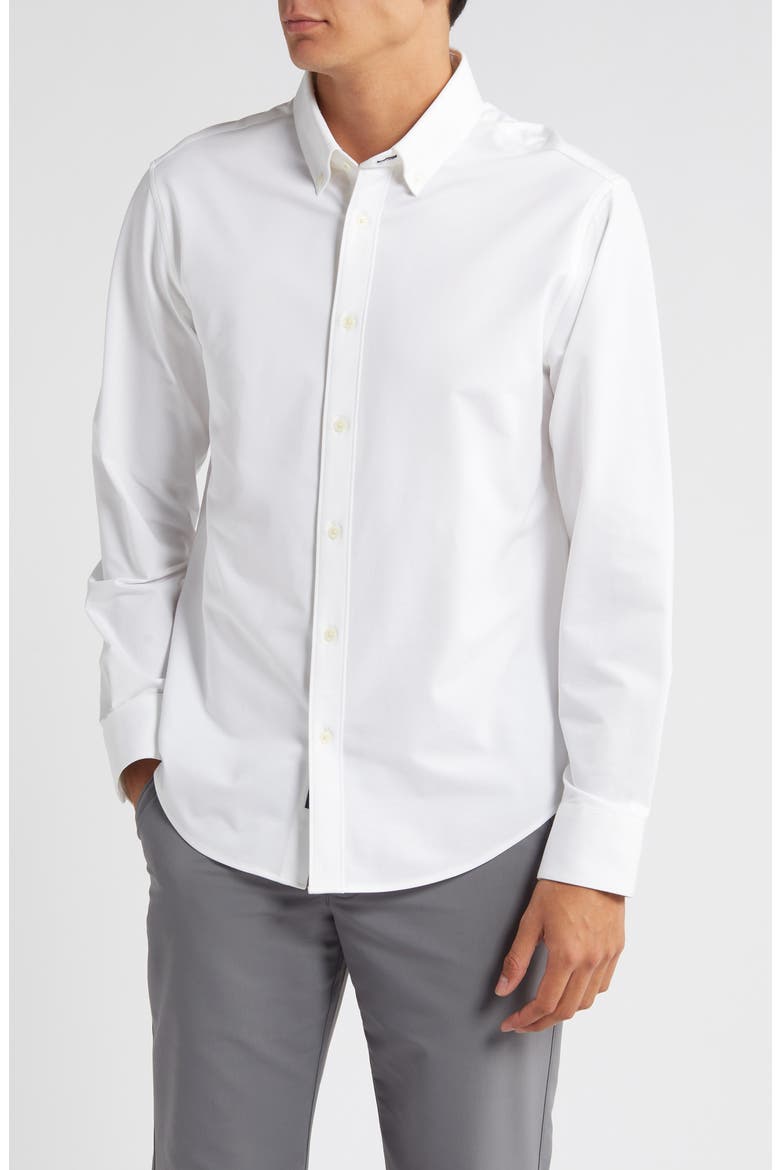 Ellis Oxford Button-Down Shirt, Main, color, WHITE SOLID