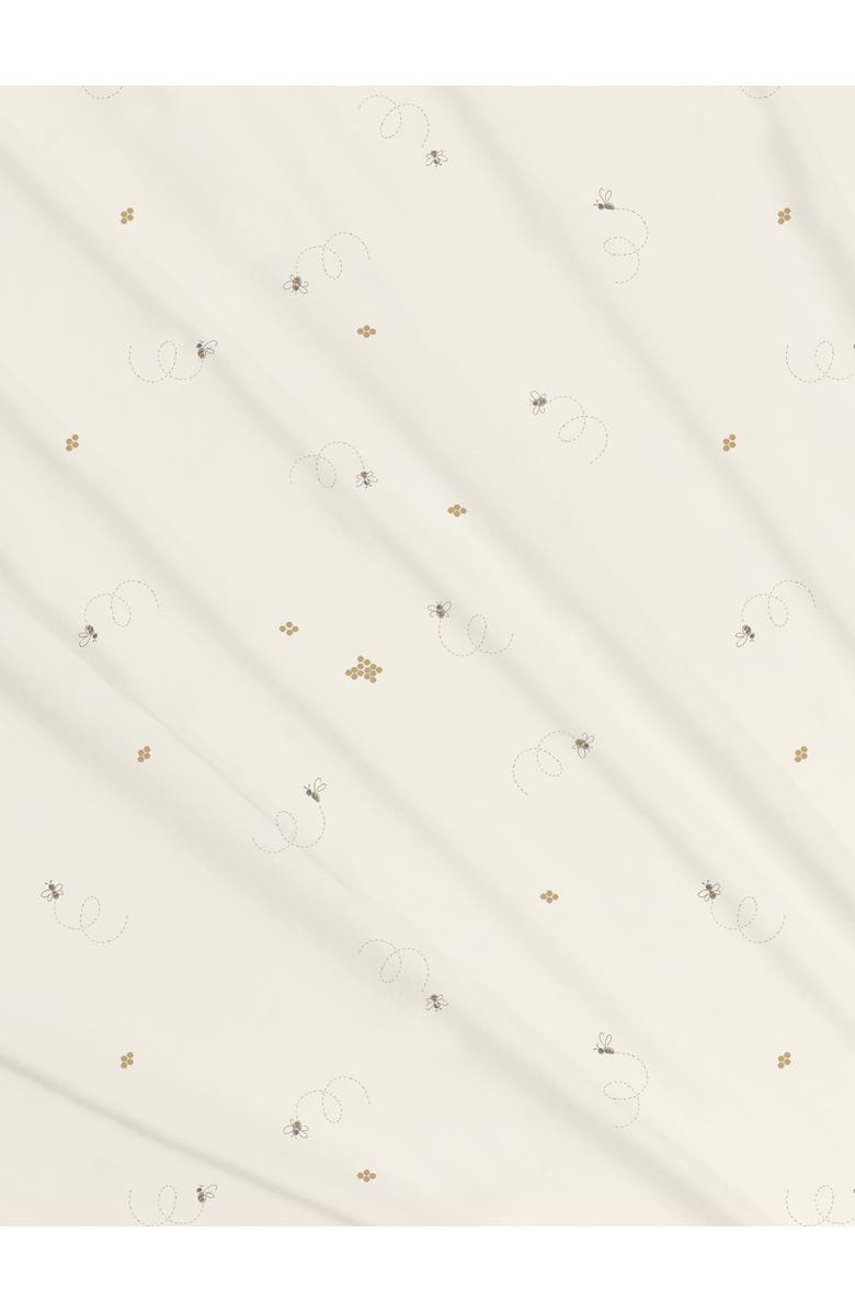 Colored Organics Organic Swaddle Blanket, Alternate, color, Bees / Pewter