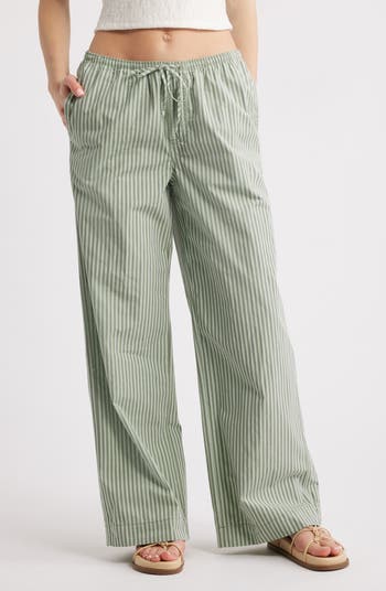 【BAON】Rockle stripe banding brushed wide pants Striped Wide-leg Pants - Joseph Ribkoff - Stenströmsstore