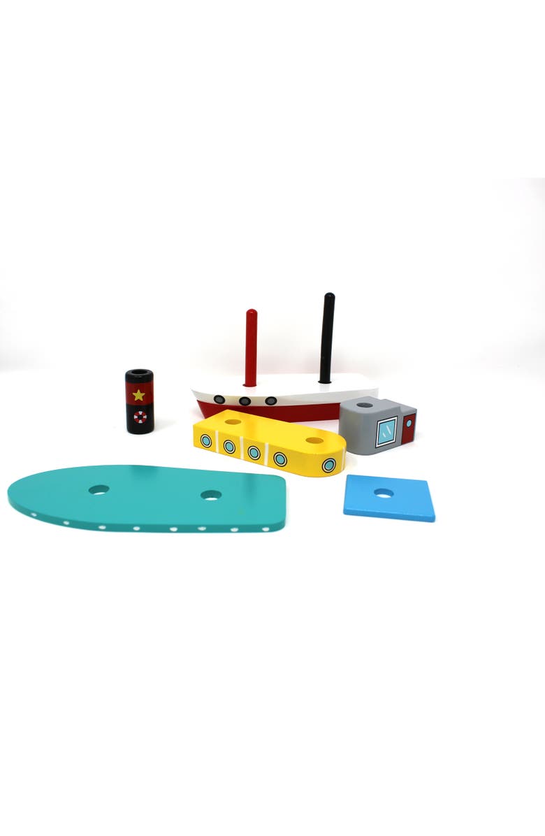 Jack Rabbit Creations Tugboat Stack & Play Puzzle Kit, Main, color, Multicolored