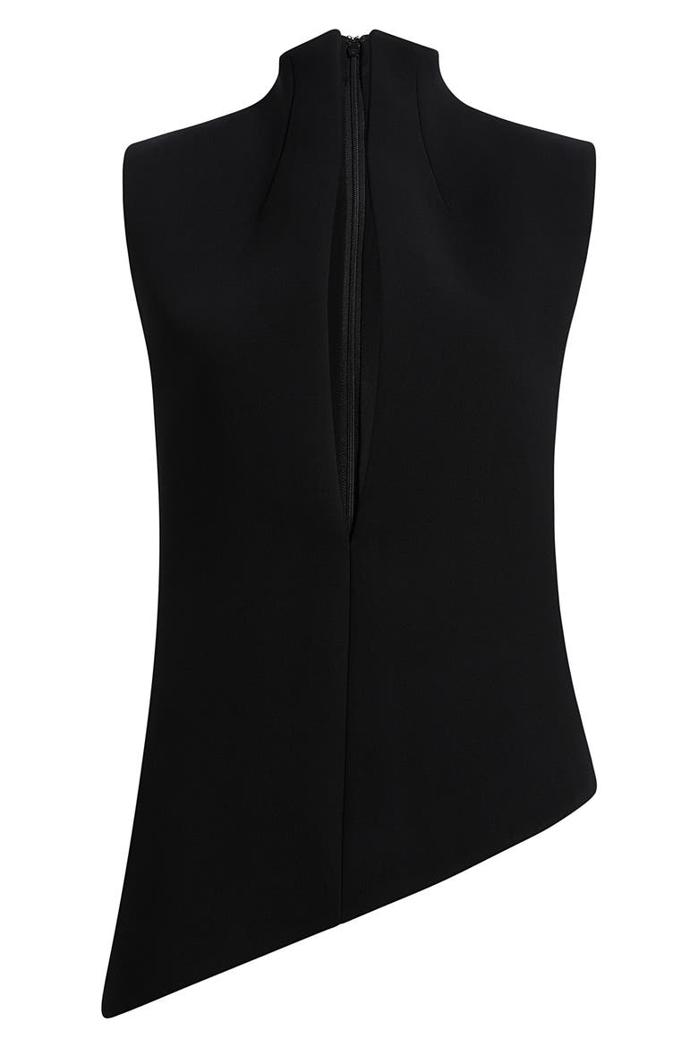 Asymmetrical Von Sleeveless Top, Alternate, color, BLACK