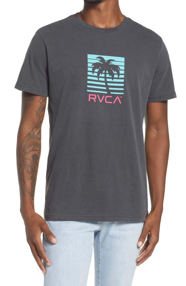 RVCA Palm Beach Cotton Graphic Tee, Main, color, 
