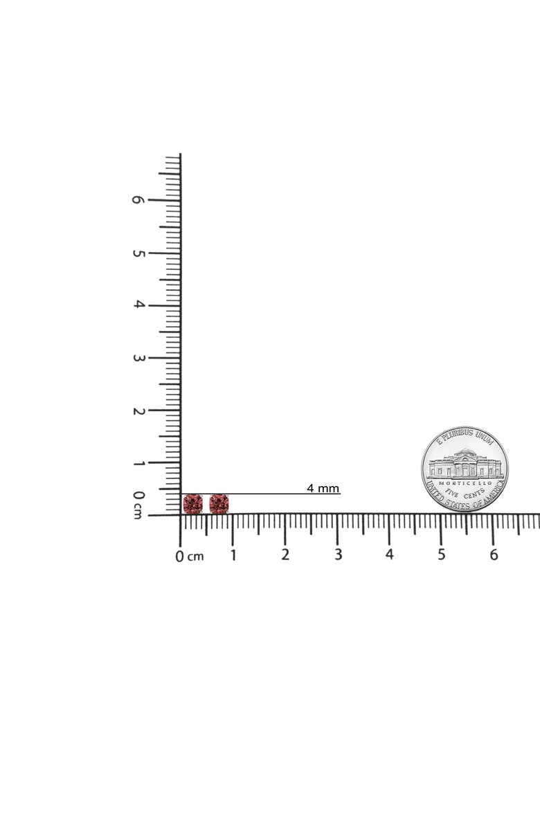 Haus of Brilliance 14K White Gold 1/2 Ct Lab Grown Pink Cushion Diamond Solitaire Stud Earrings, Alternate, color, White