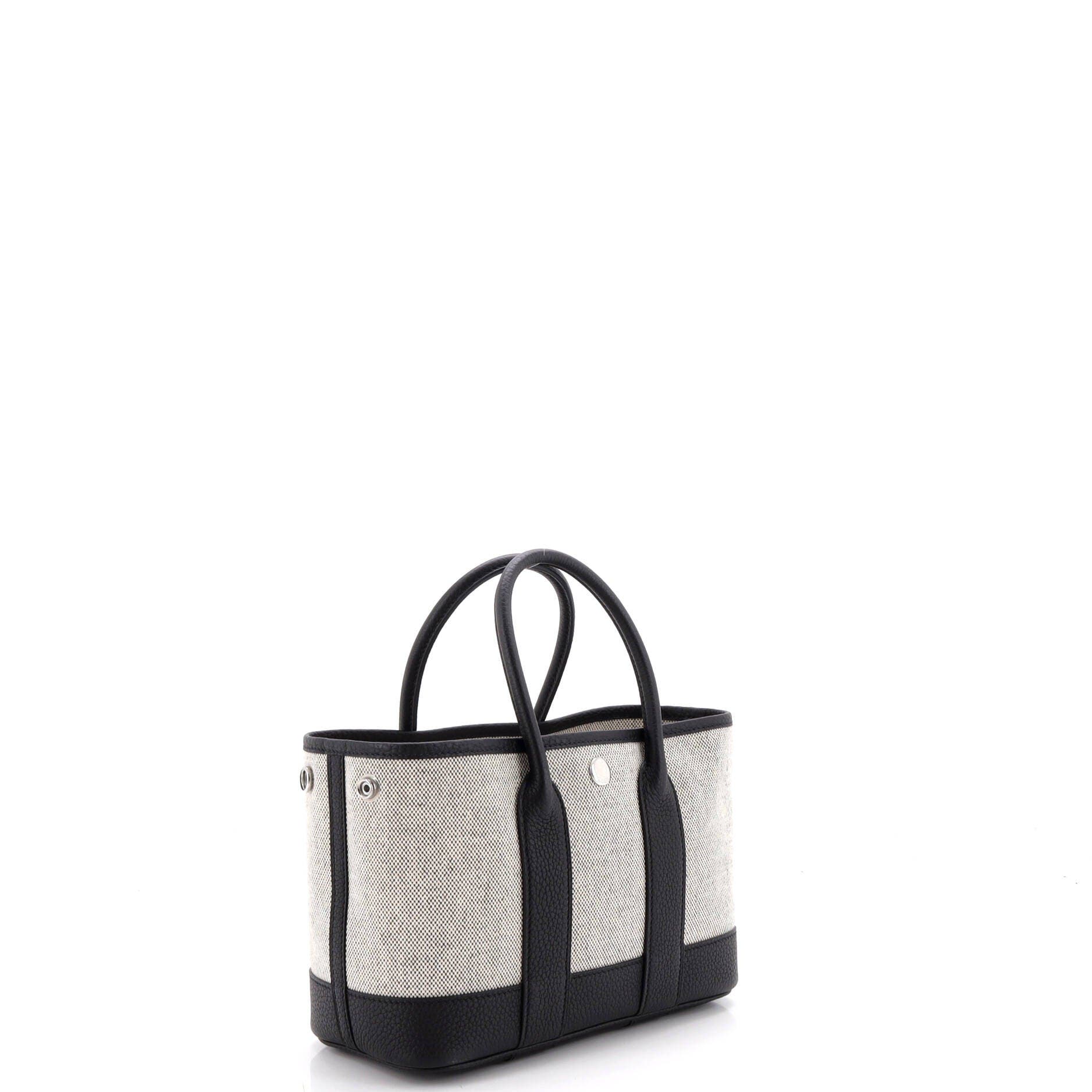 Neo Garden Tote Toile and Leather 23, Alternate, color, Black