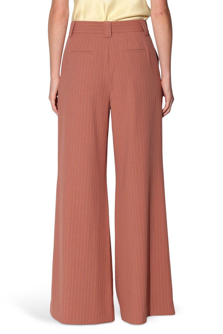 Belinda Wide Leg Pants, Alternate, color, CLAY PINSTRIPE