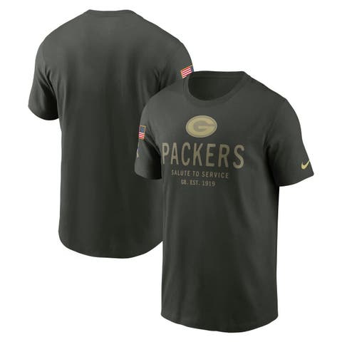 Men's Nike Forest Green Green Bay Packers 2025 Salute to Service Sideline Primary Edge Dri-FIT T-Shirt