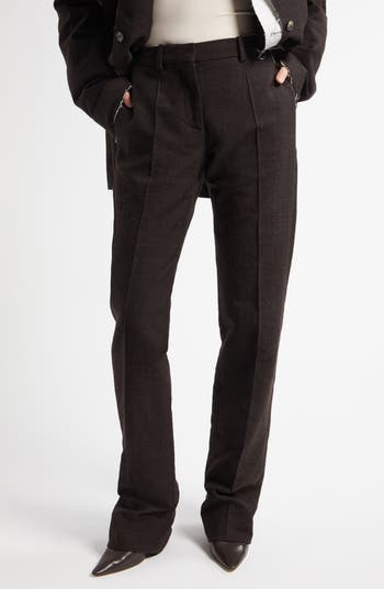The Row Selvie Mélange Straight Leg Pants | Nordstrom