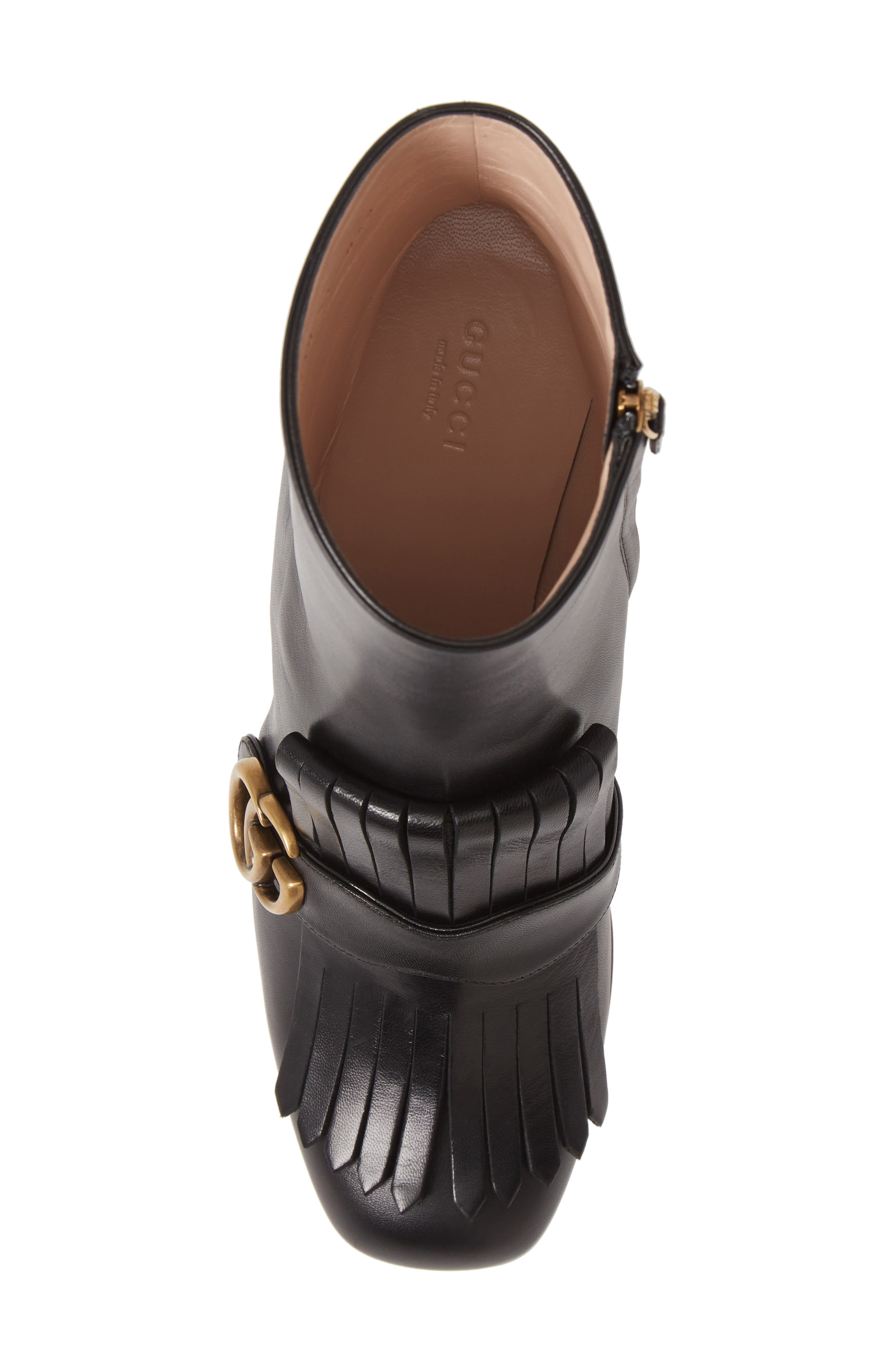 Gucci GG Kiltie Fringe Bootie, Alternate, color, 