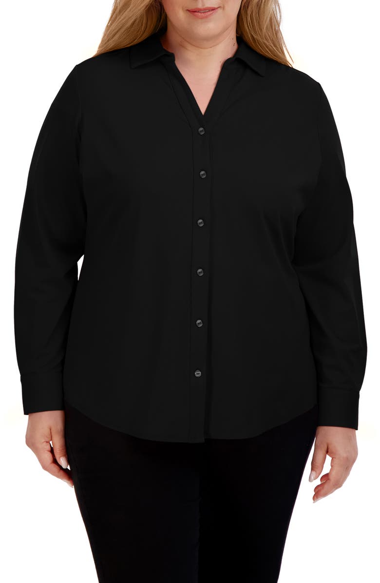 Foxcroft Mary Button-Up Blouse, Main, color,