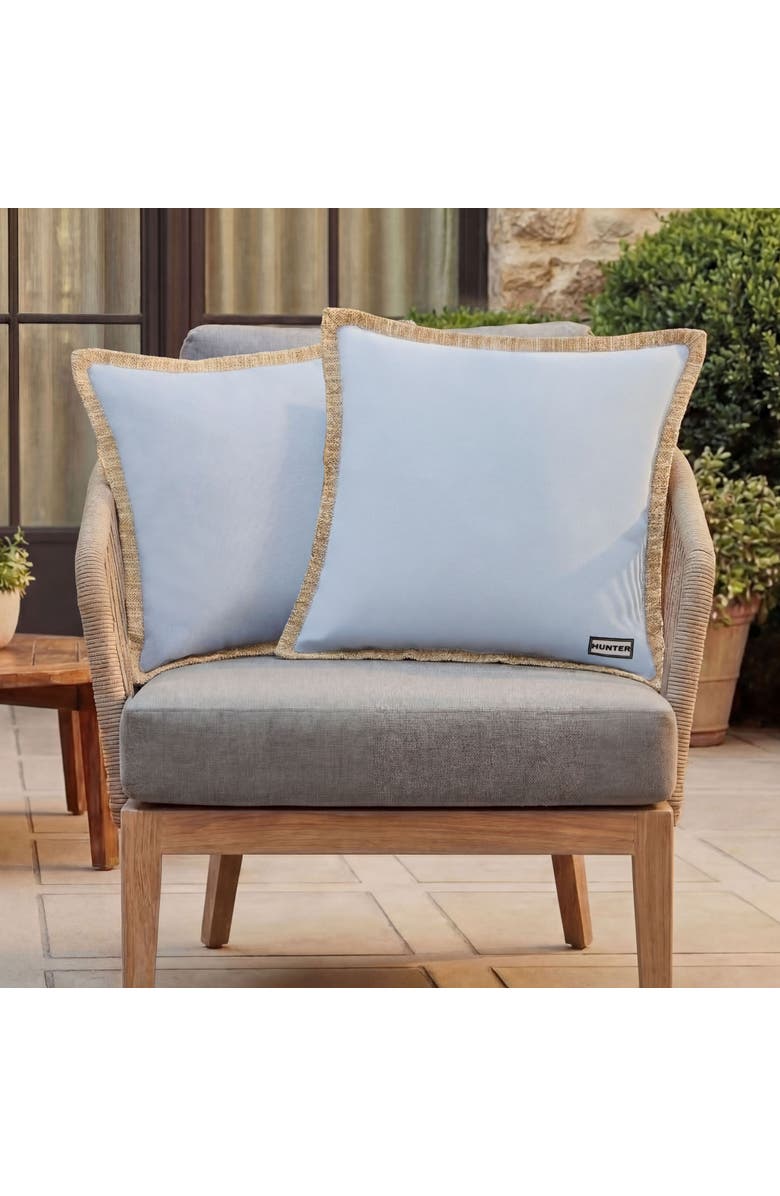 Hunter Amelia Square Outdoor Pillow 2-Piece Set, Alternate, color, Light Blue