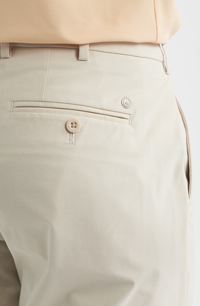 Peter Millar Crown Crafted Surge Performance Flat Front Trousers, Alternate, color, Stone