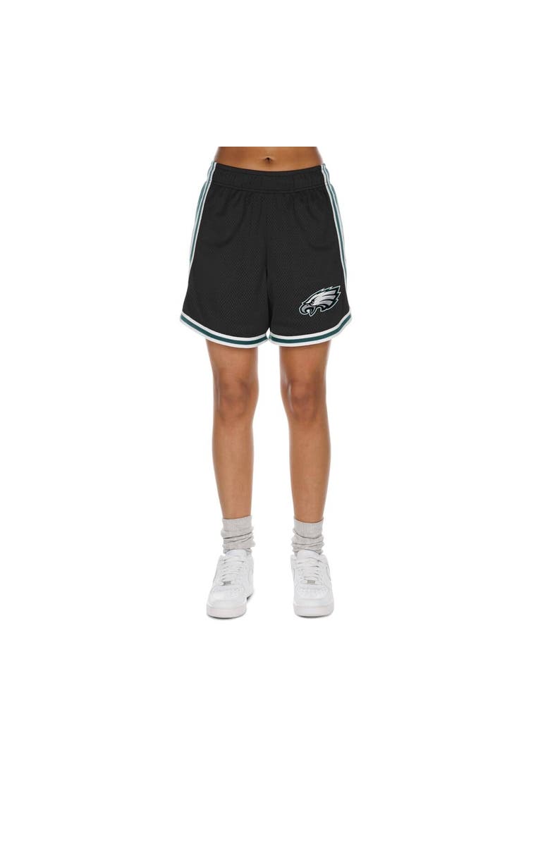 New Era Women's New Era Black/Midnight Green Philadelphia Eagles Sport Classics Mesh Shorts, Alternate, color,