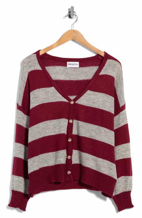 Devvon V-Neck Stripe Cardigan