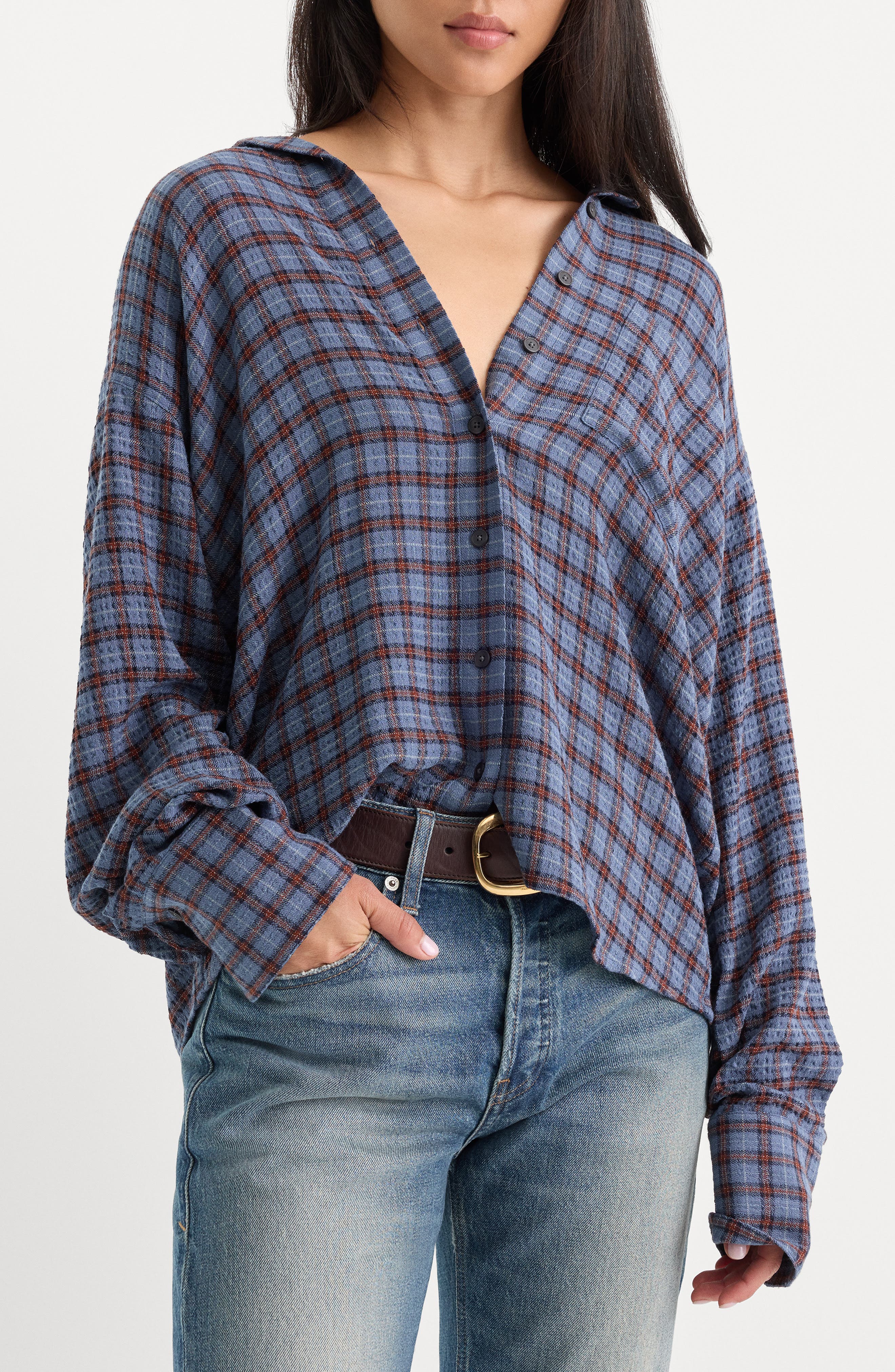 selected BLUE PLAID
