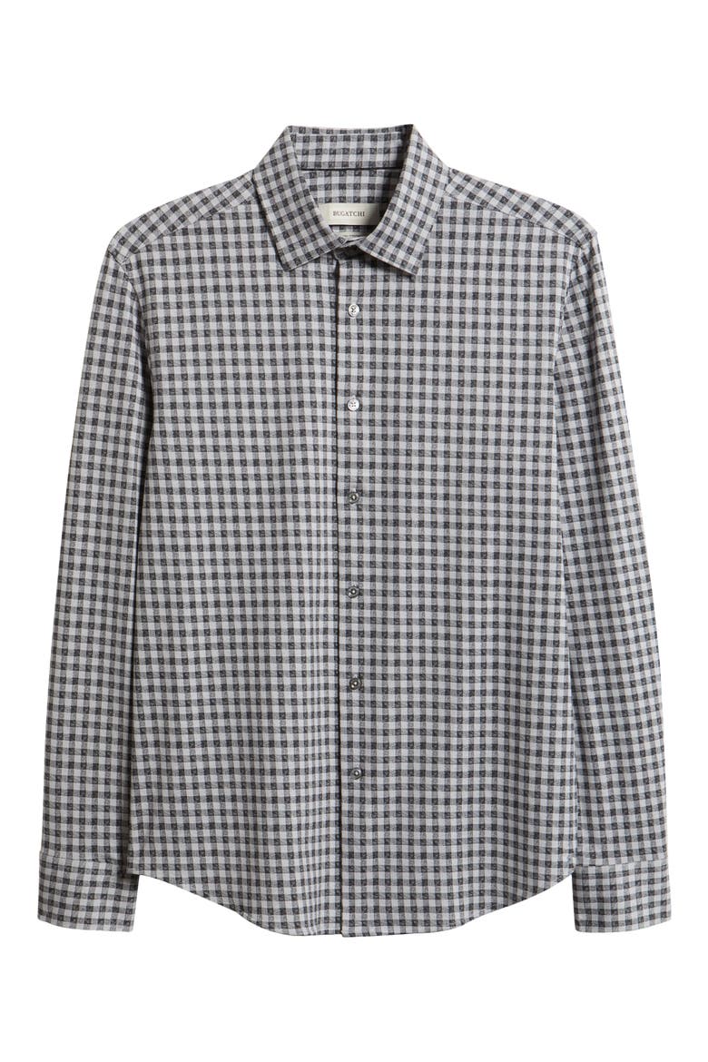 James OoohCotton® Gingham Check Button-Up Shirt, Alternate, color, PLATINUM
