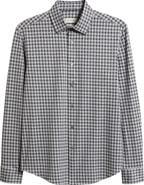 Bugatchi James OoohCotton® Gingham Check Button-Up Shirt