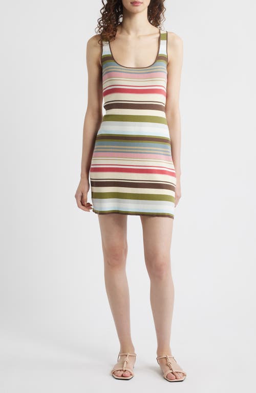Faithfull The Brand Enya Stripe Tank Minidress In Meleu Stripe - Multi