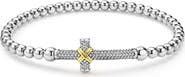LAGOS Signature Caviar Cross Bead Stretch Bracelet