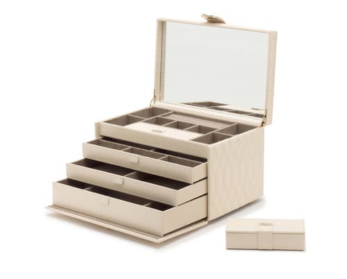 Wolf Caroline Large Jewelry Case In White