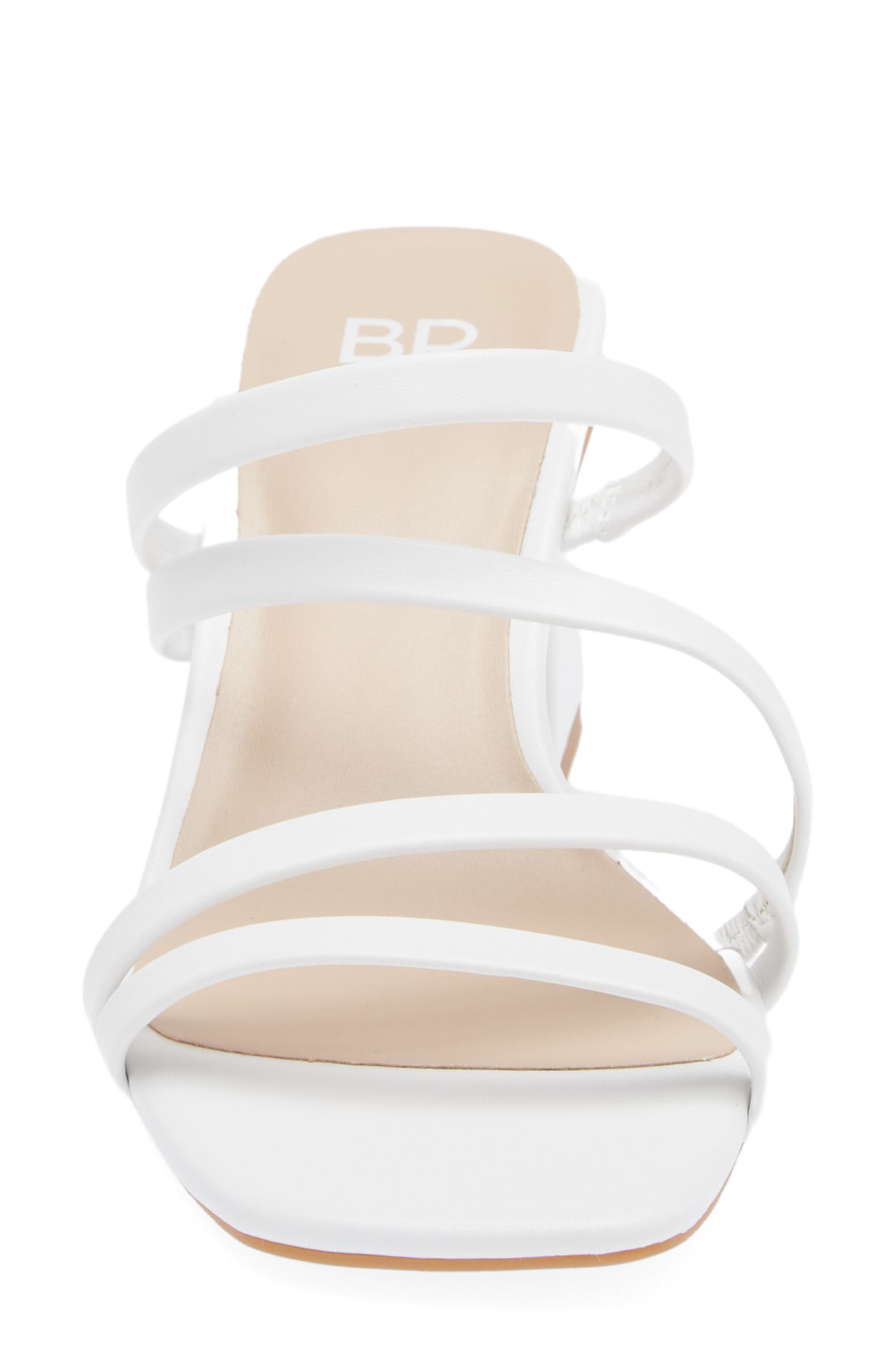 Bertie Metallic Strappy Sandal, Alternate, color, WHITE