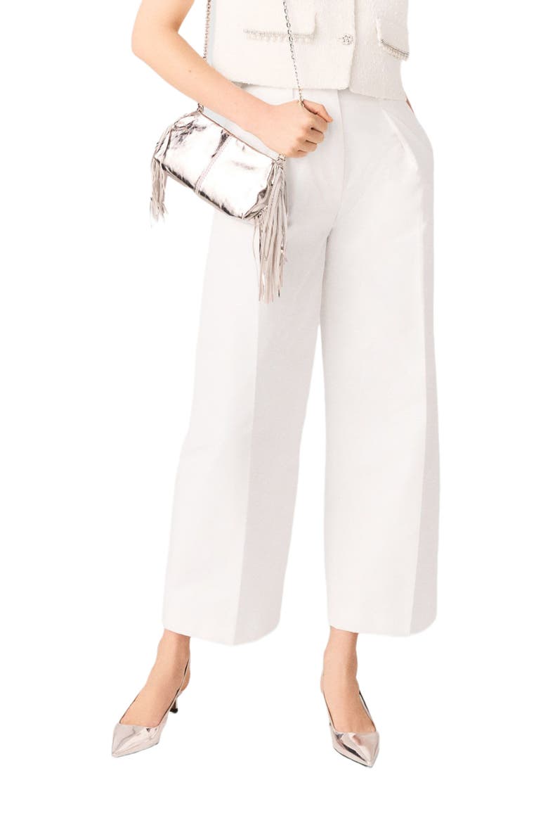 Balloon suit trousers, Main, color, White