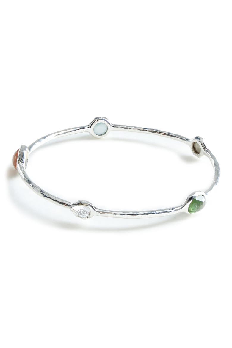 Wonderland 5-Stone Bangle Bracelet, Alternate, color, SMERALDO