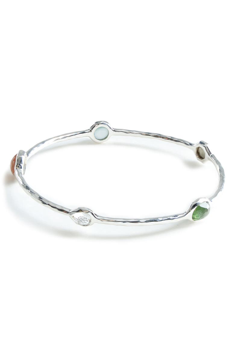 Ippolita Wonderland 5-Stone Bangle Bracelet, Alternate, color, Smeraldo