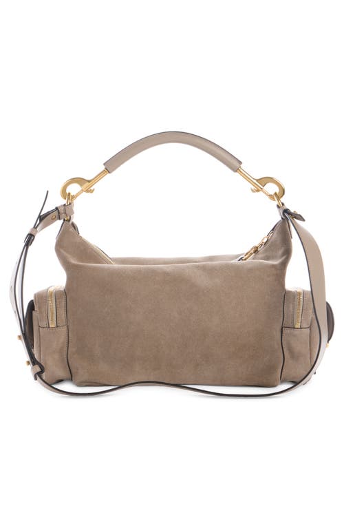 Chloé Womens Chloe Camera Medium Suede Cross-body Bag In Motty Grey