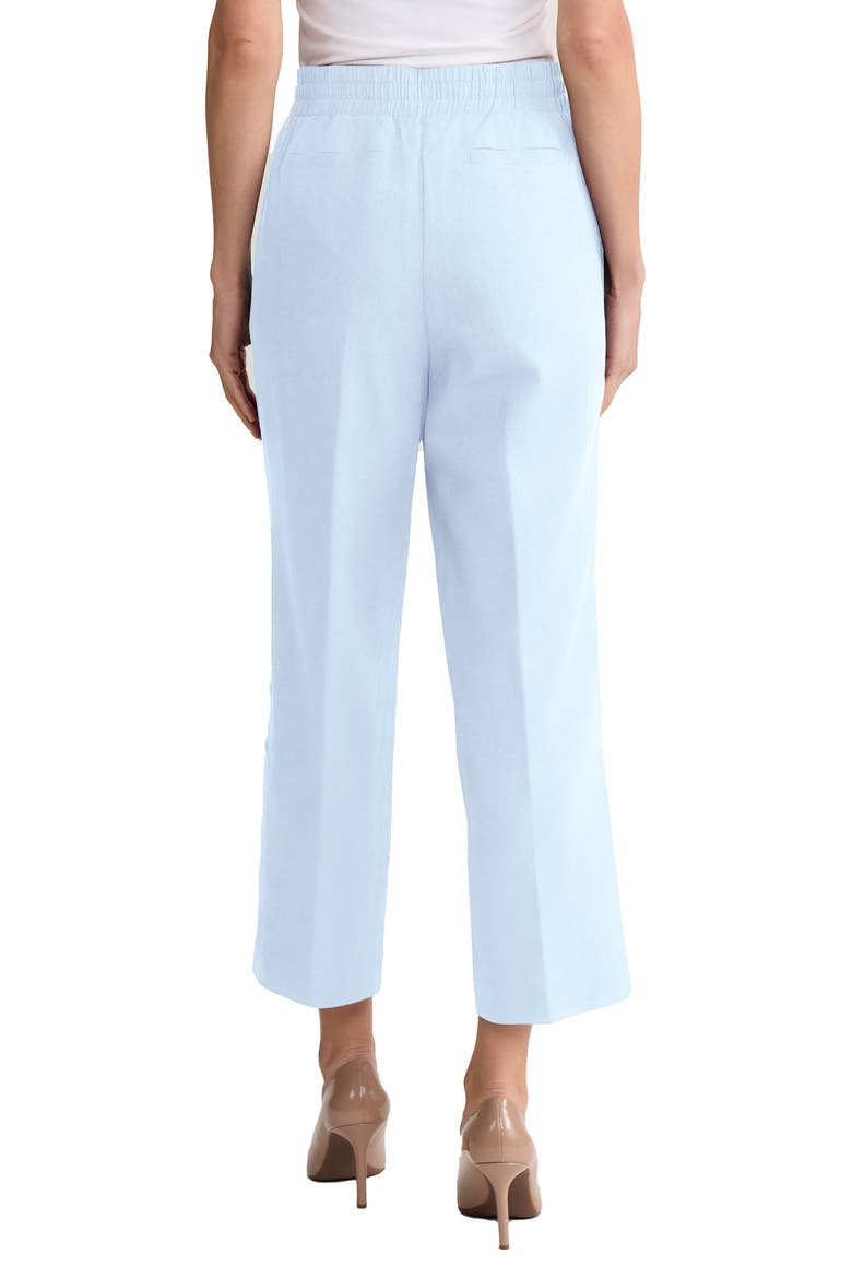 Drawstring Waist Linen Blend Pants, Alternate, color, BREEZE BLUE