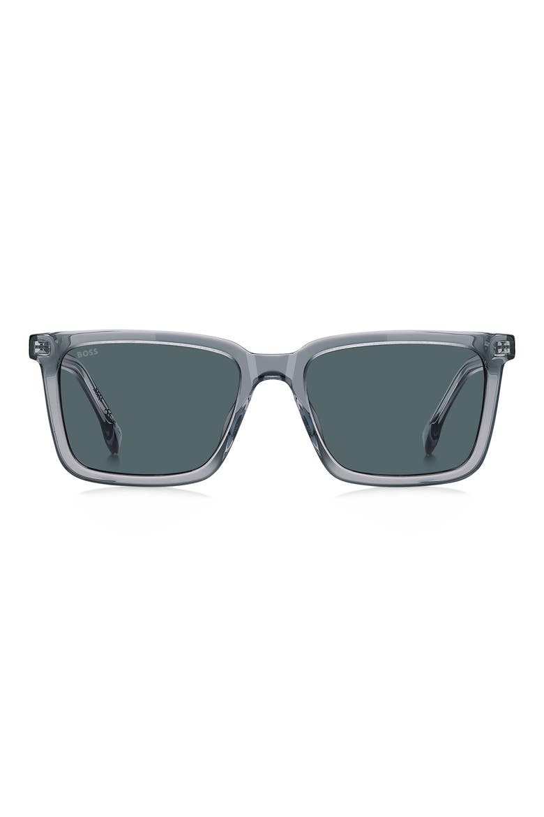 55mm Sunglasses, Main, color, BLUE/ GREY