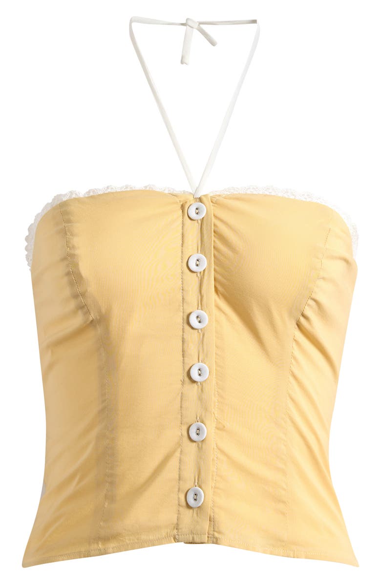 Reformation Dalia Convertible Strapless Top, Alternate, color, Blonde