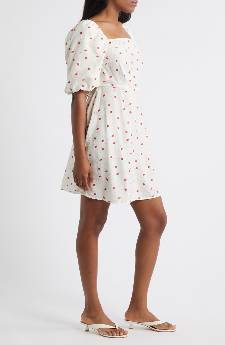VERO MODA Tie Back Dress, Alternate, color, Snow White Detail