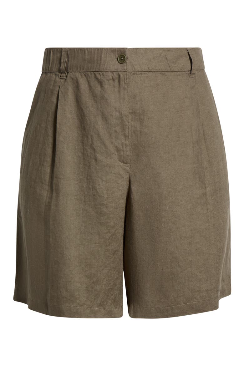 Organic Linen Walking Shorts, Alternate, color, WALNUT