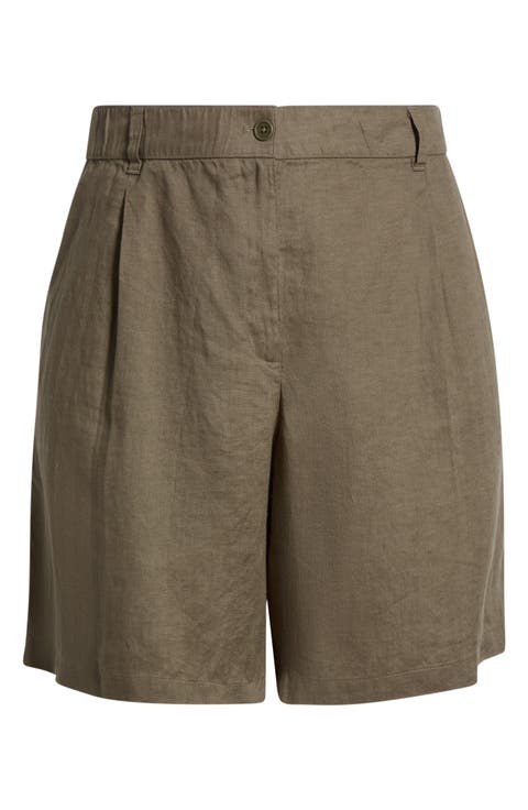 Organic Linen Walking Shorts (Plus)