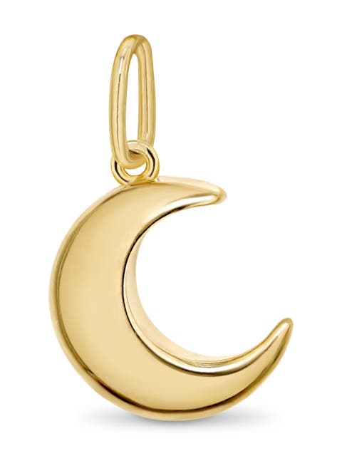 Crescent Moon Pendant in 14K Gold