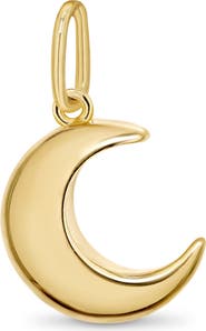 DEVATA Crescent Moon Pendant in 14K Gold